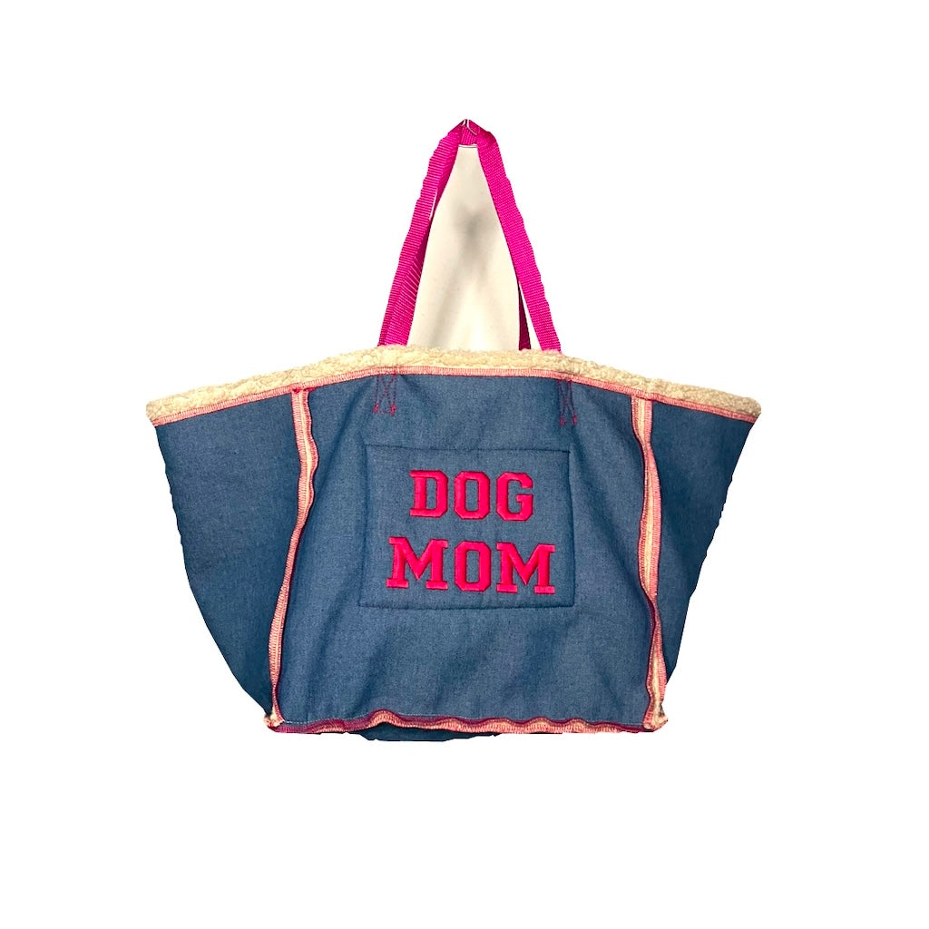 Shopper Wendetasche DogMom Teddy Jeans Pink