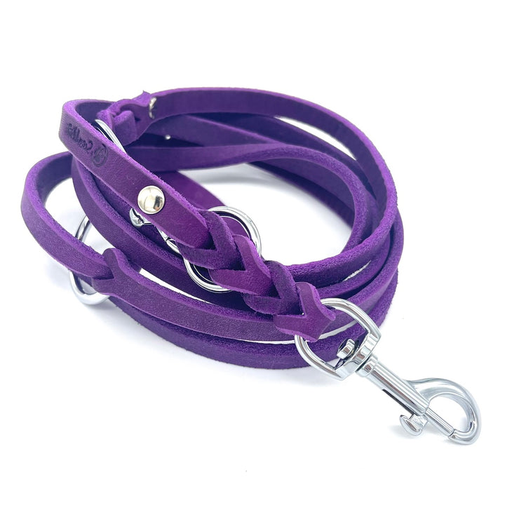 Fettlederleine in Lila purple von ScandiPaws